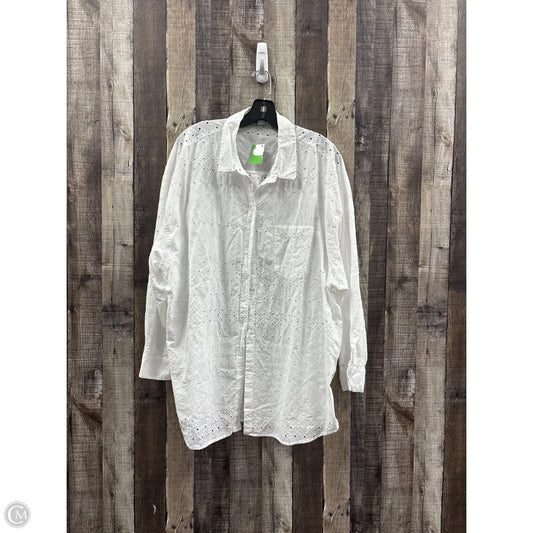 Top Long Sleeve By Old Navy In White, Size: Xl