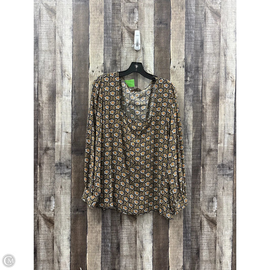 Top Long Sleeve By Loft In Multi-colored, Size: Xl