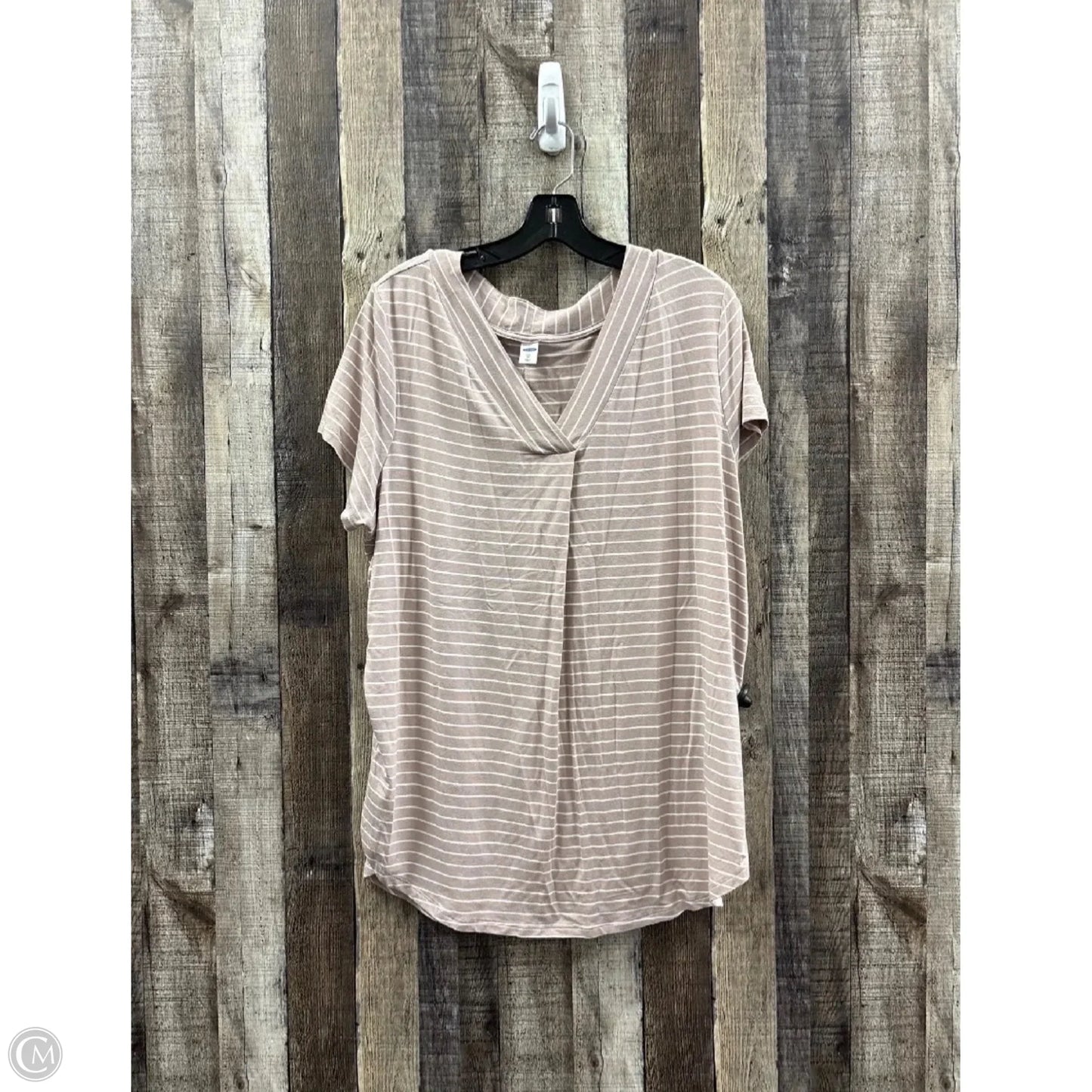 Top Short Sleeve By Old Navy In Striped Pattern, Size: Xl