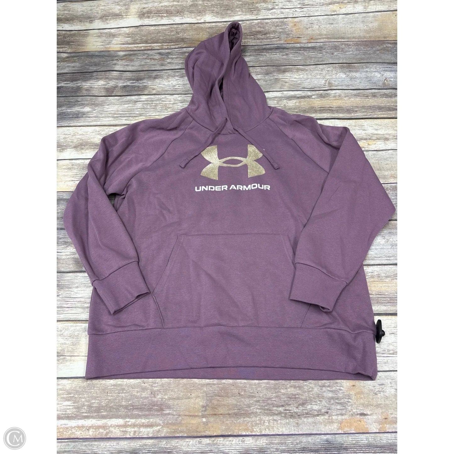 Sweatshirt Hoodie By Under Armour In Purple, Size: 1x