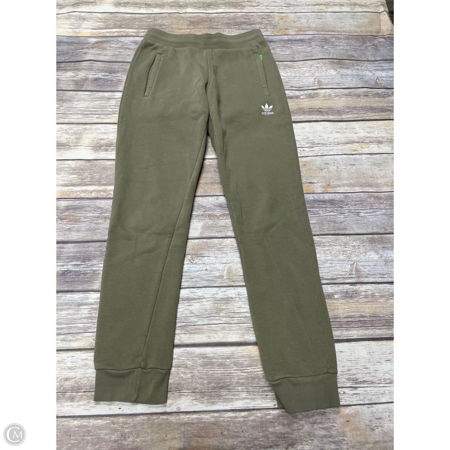 Athletic Pants By Adidas In Green, Size: S