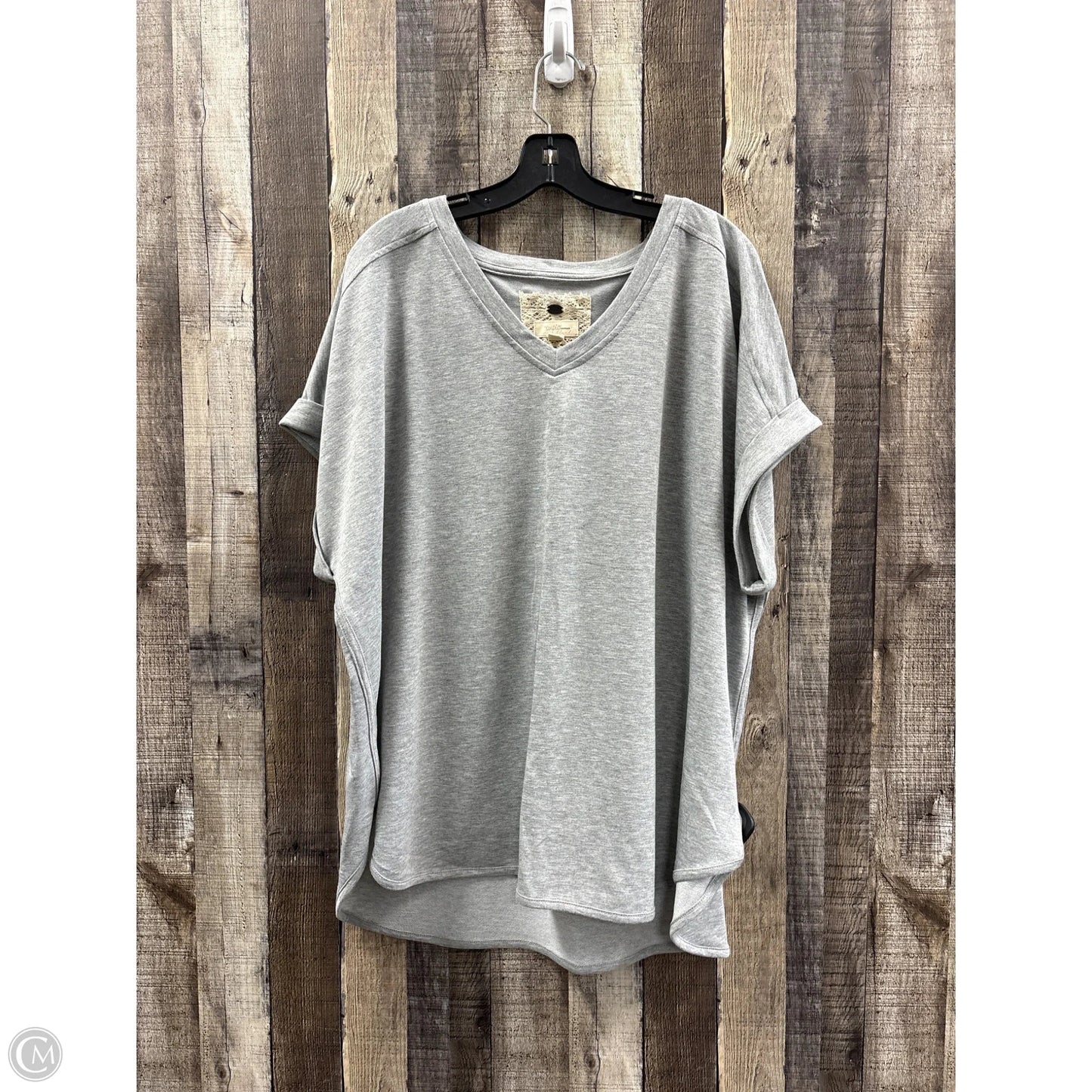 Top Short Sleeve By Cupio In Tan, Size: 2x