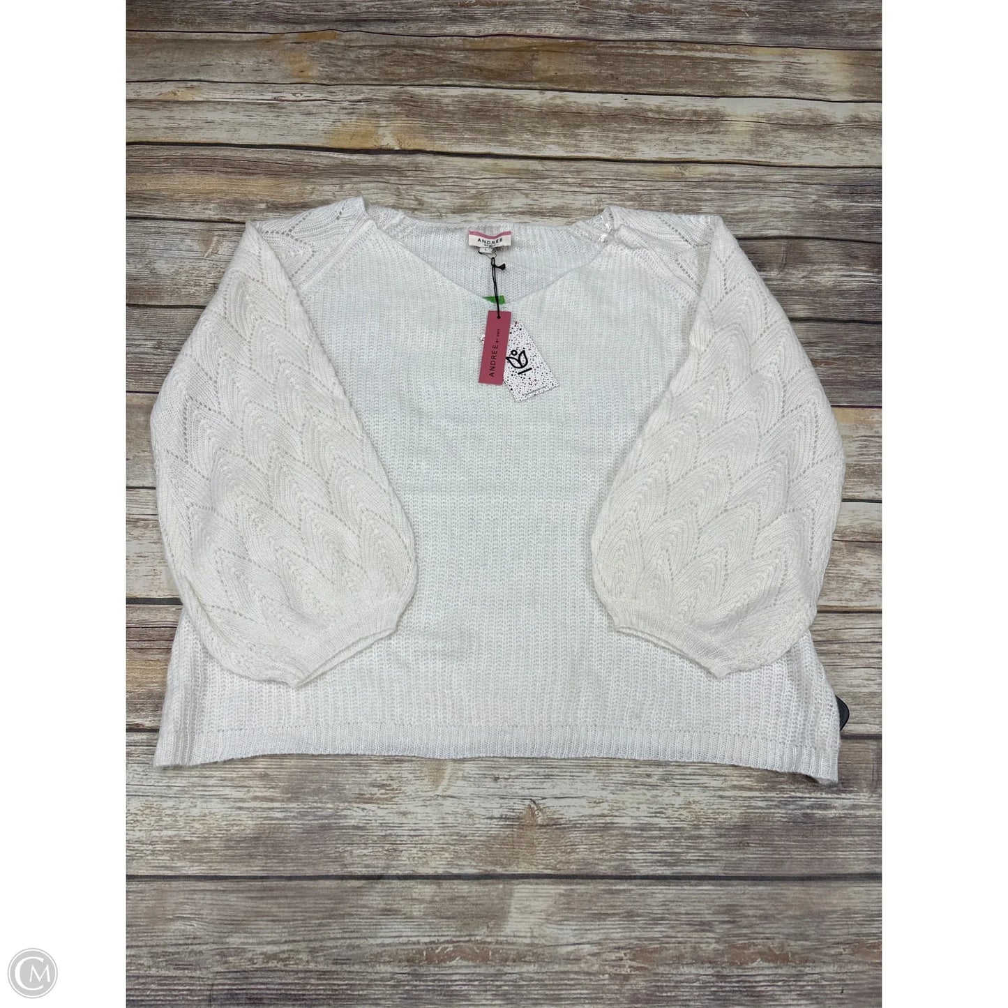 Sweater By Andree By Unit In Ivory, Size: L