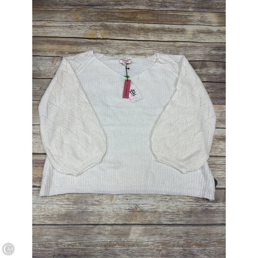 Sweater By Andree By Unit In Ivory, Size: L