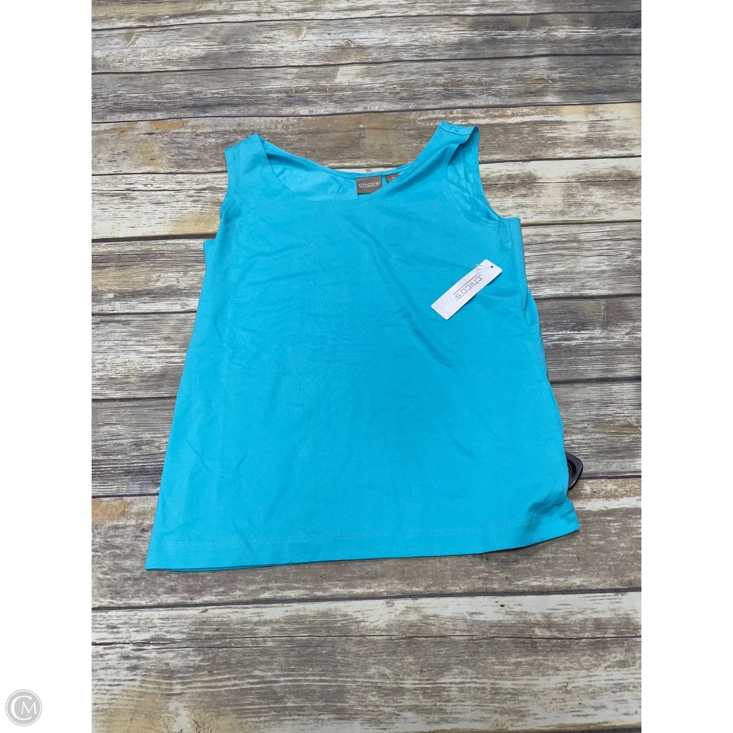 Top Sleeveless By Chicos In Blue, Size: M