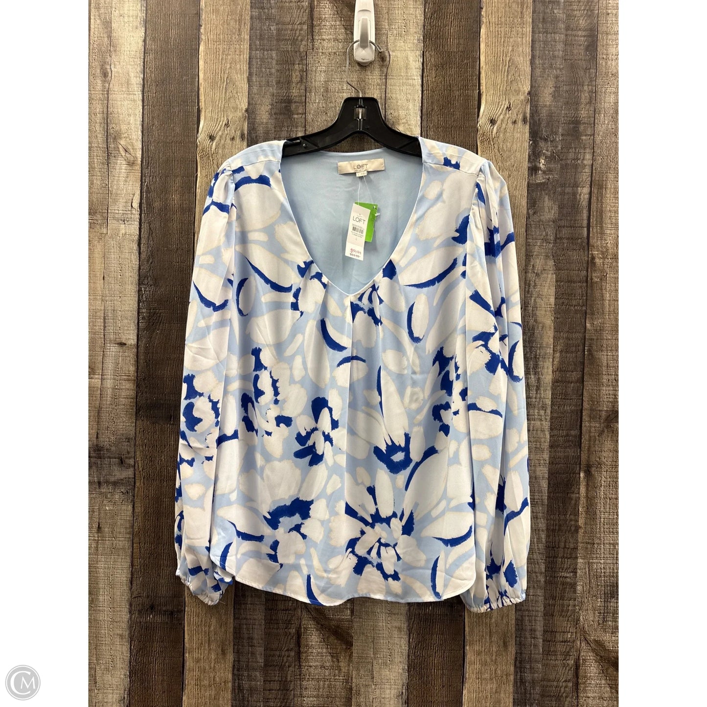 Top Long Sleeve By Loft In Blue, Size: L