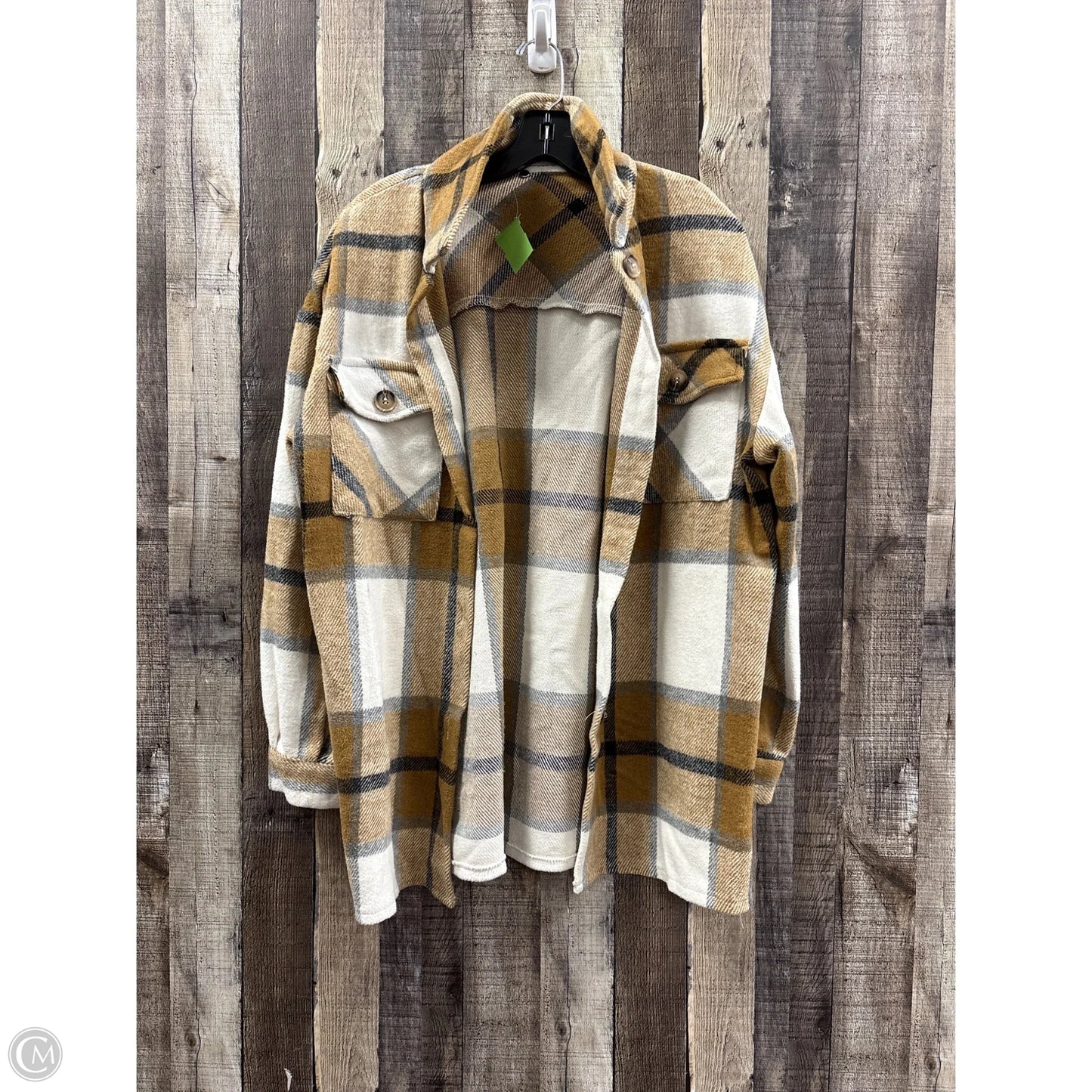 Jacket Shirt By Cme In Plaid Pattern, Size: M