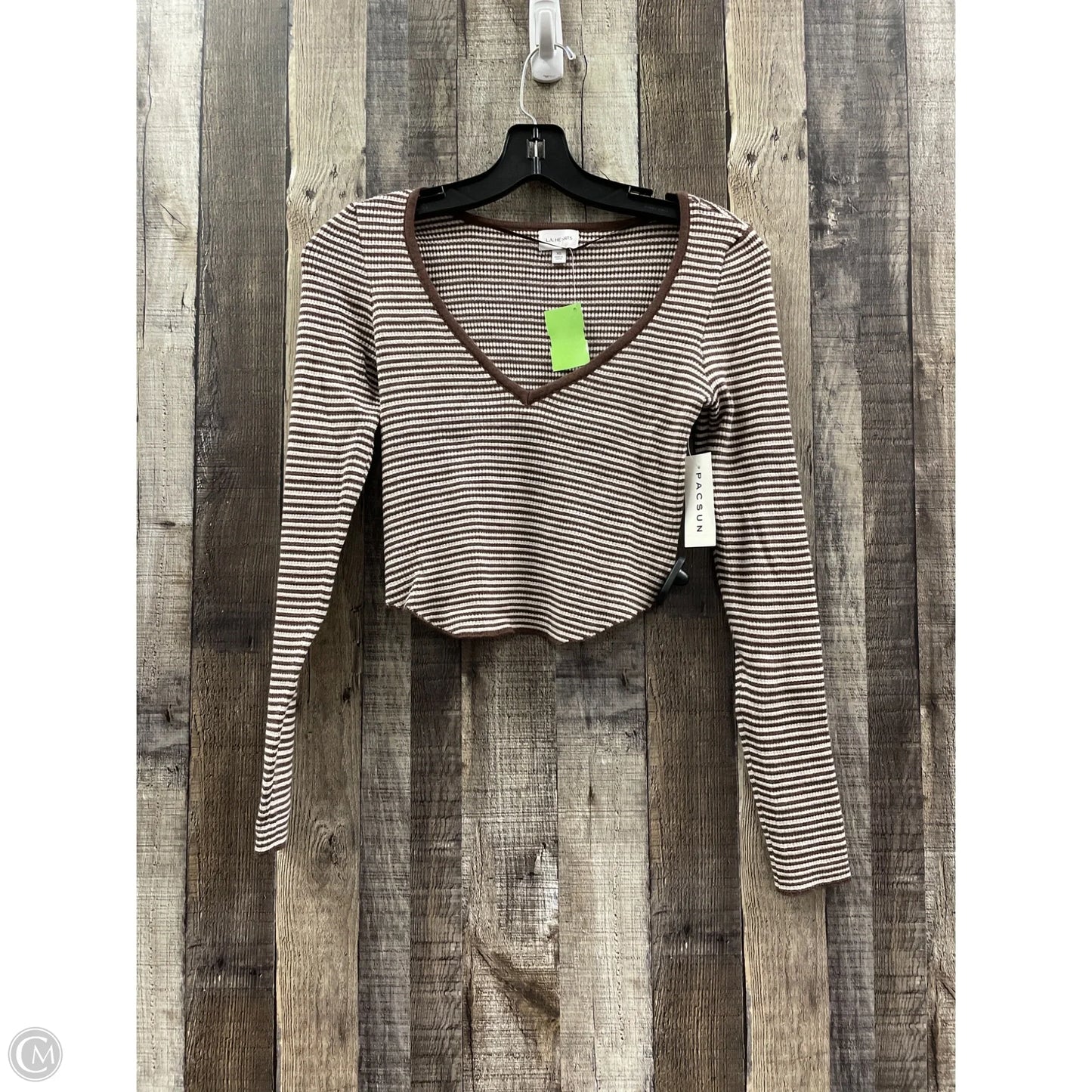 Top Long Sleeve By La Hearts In Striped Pattern, Size: Xs