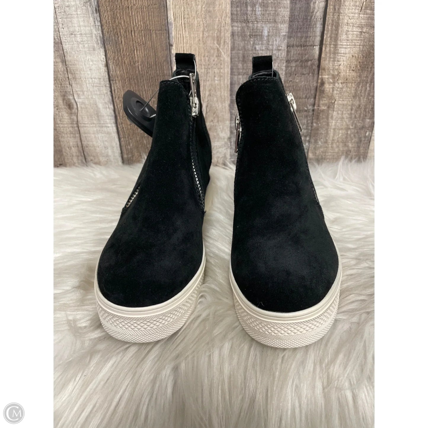 Boots Ankle Flats By Steve Madden In Black, Size: 8