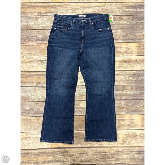 Jeans Cropped By Loft In Blue Denim, Size: 12