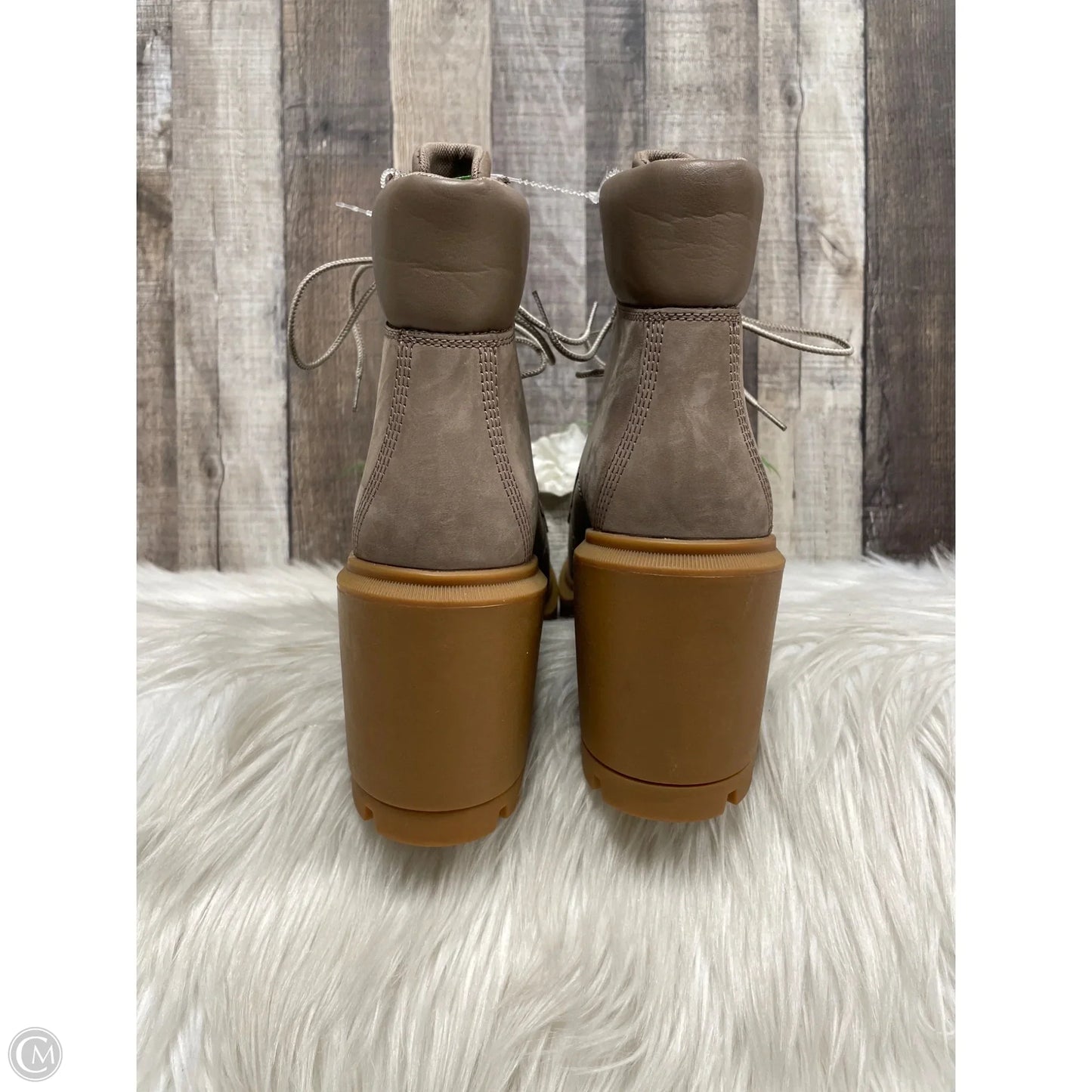 Boots Ankle Heels By Timberland In Taupe, Size: 10