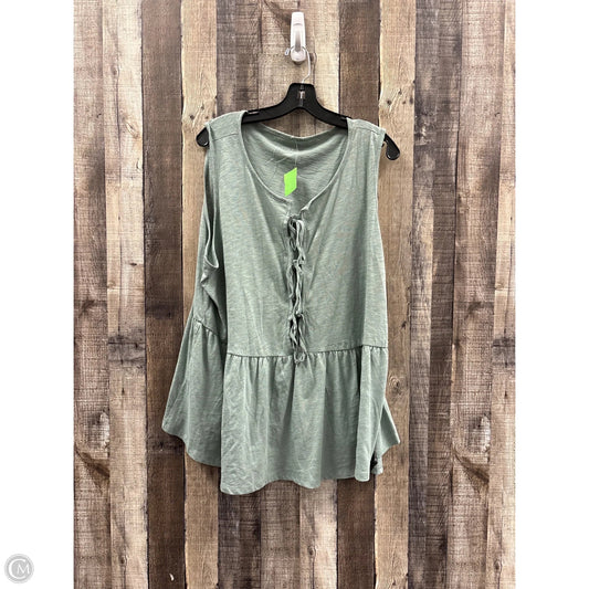 Top Sleeveless By Torrid In Green, Size: 2x