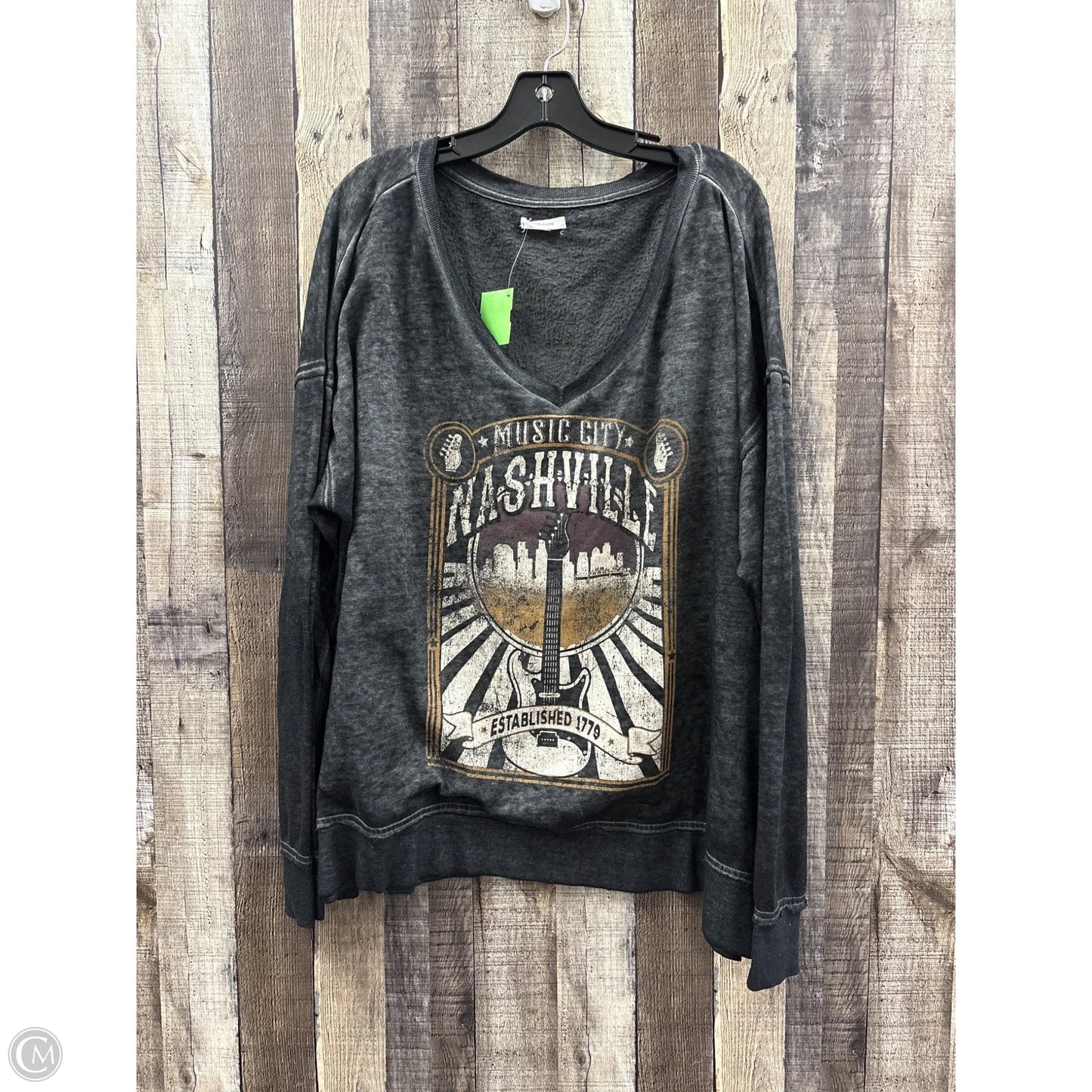 Top Long Sleeve By Maurices In Black, Size: 2x