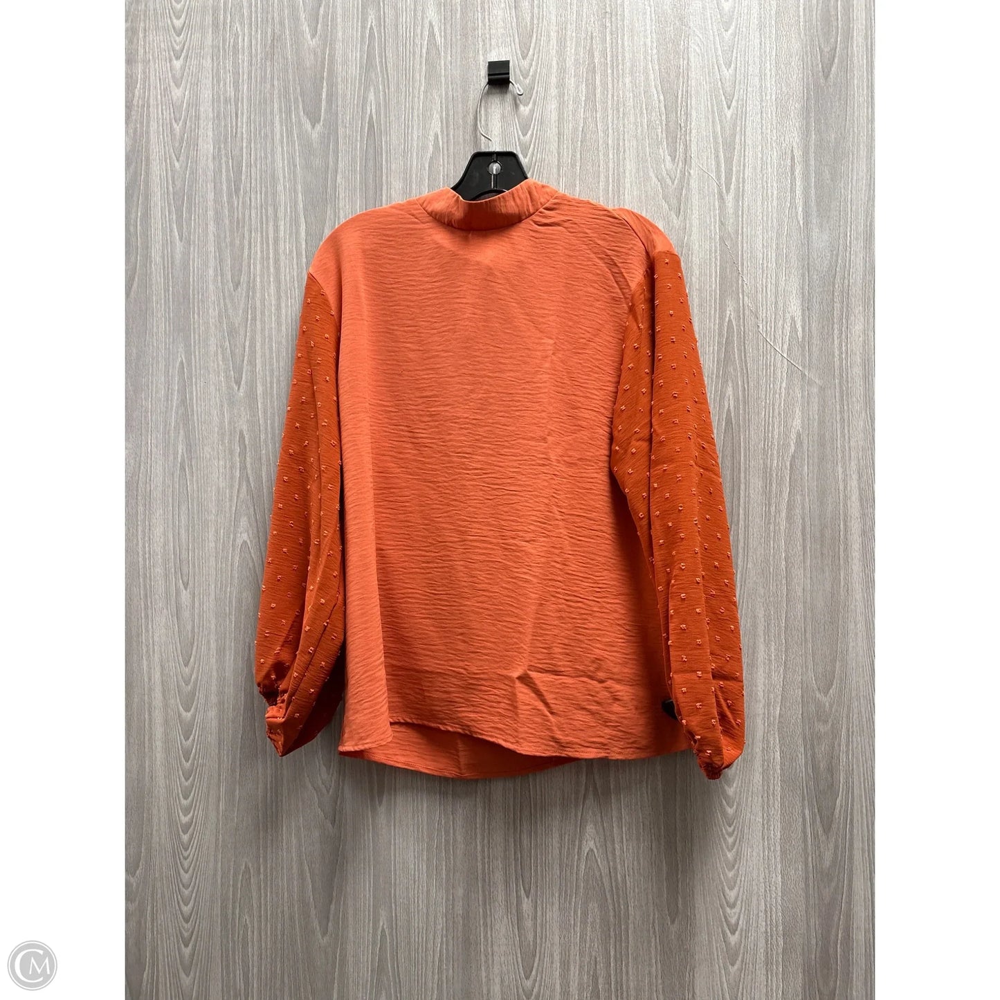 Top Long Sleeve By Cmf In Orange, Size: S
