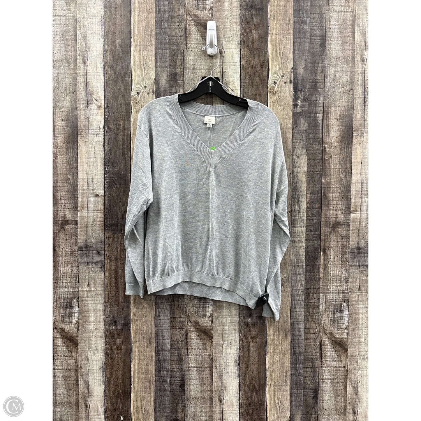 Top Long Sleeve By A New Day In Grey, Size: S