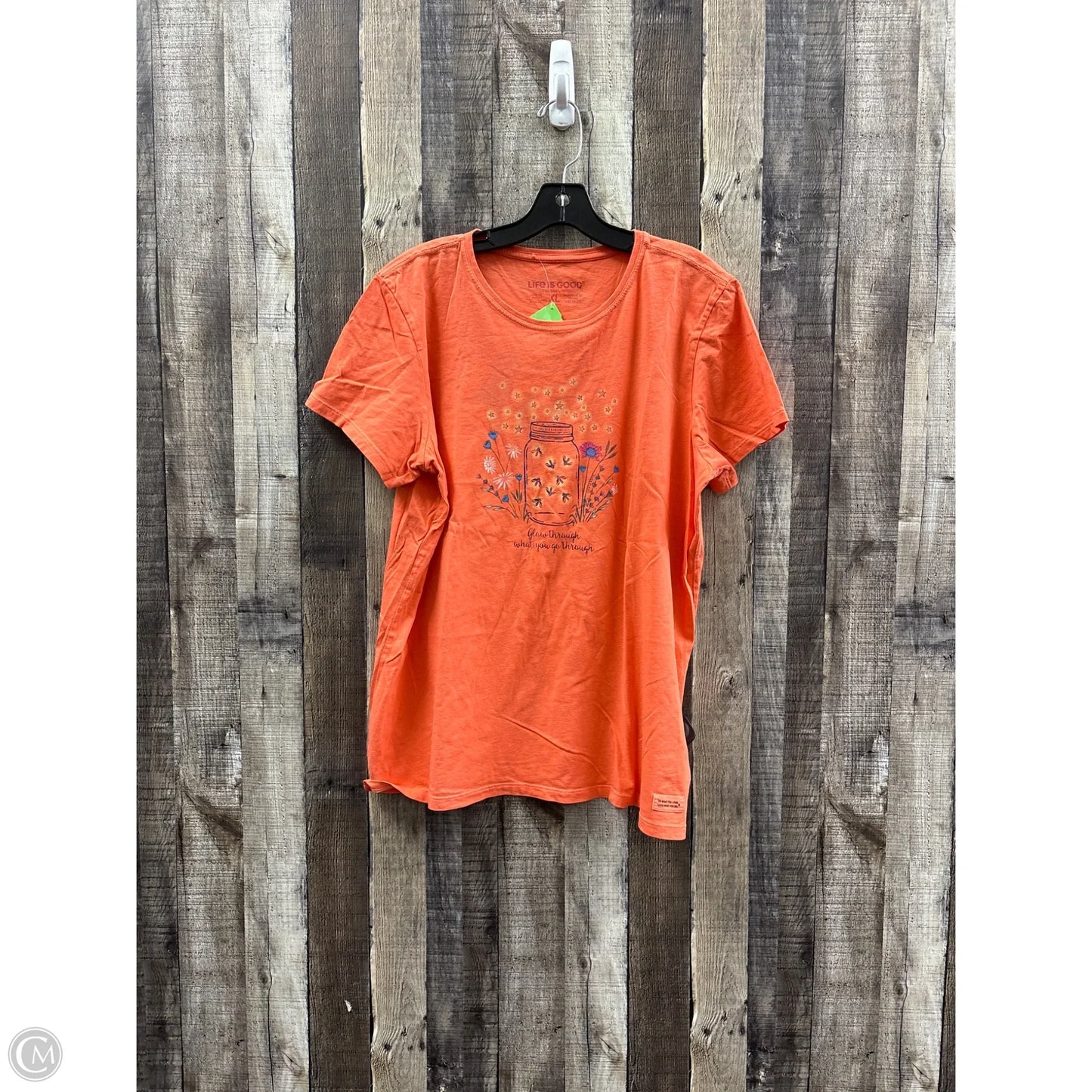 Top Short Sleeve Basic By Life Is Good In Orange, Size: Xl