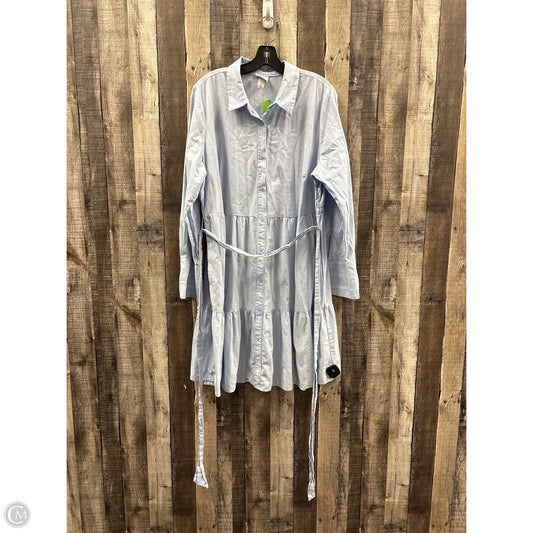 Dress Casual Midi By Ava & Viv In Blue, Size: Xxl