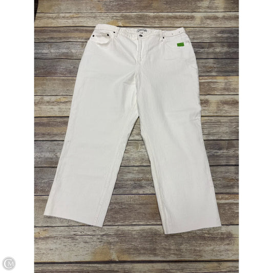 Jeans Straight By Abercrombie And Fitch In White Denim, Size: 18