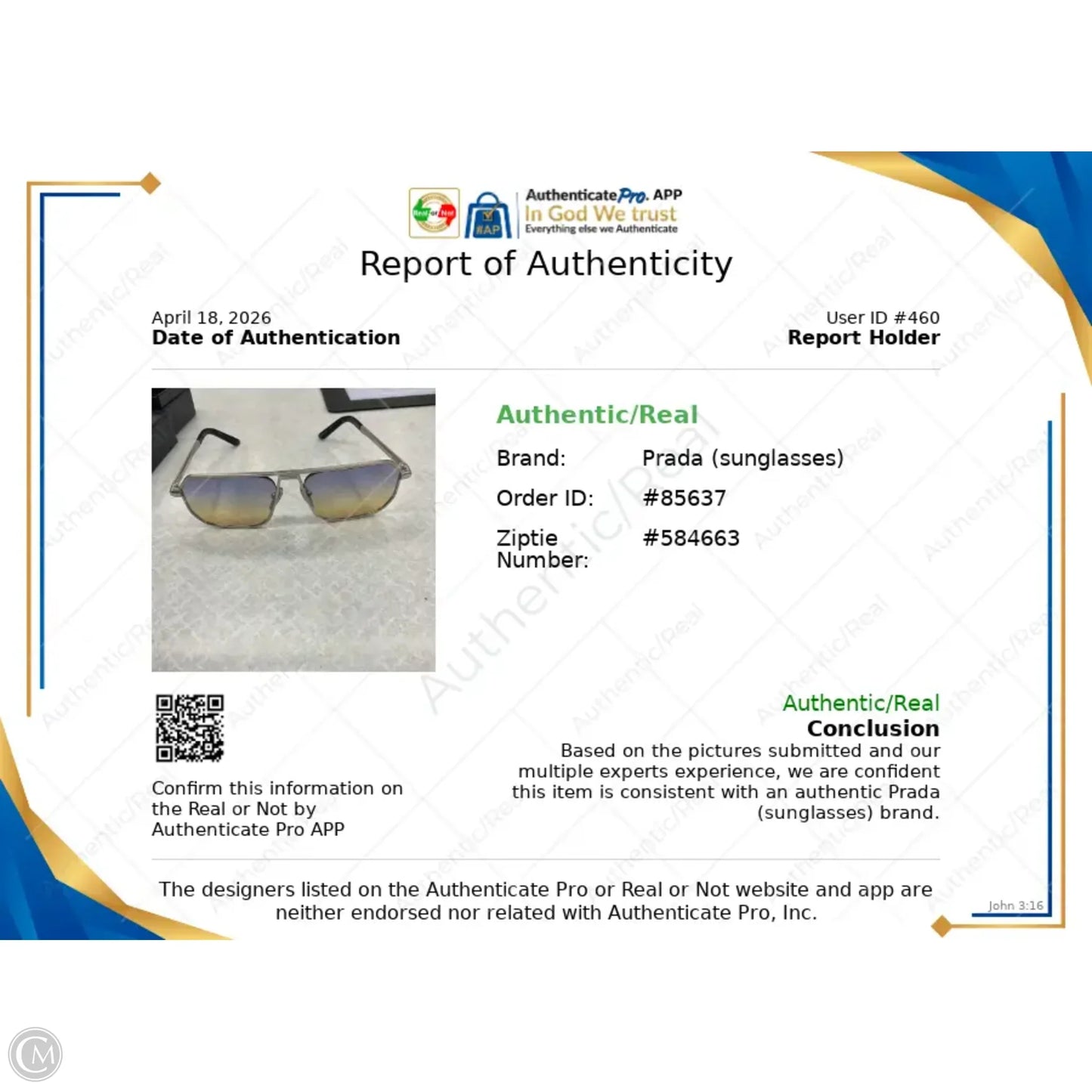 Sunglasses Luxury Designer By Prada