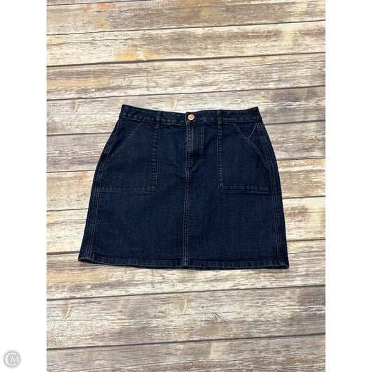 Skirt Mini & Short By Loft In Blue Denim, Size: S