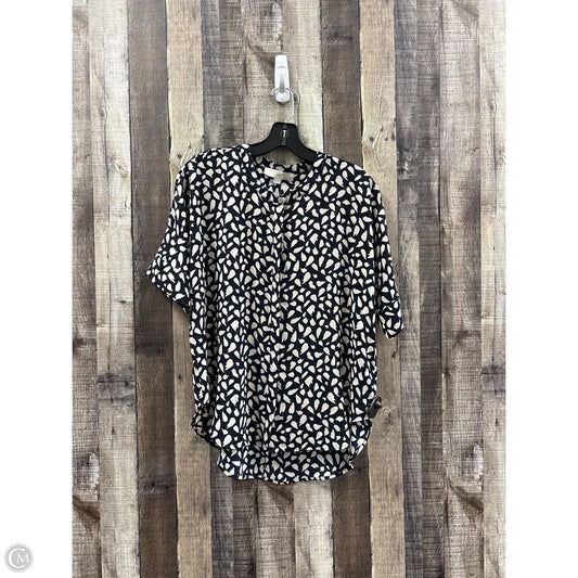 Top Short Sleeve By Loft In Multi-colored, Size: S