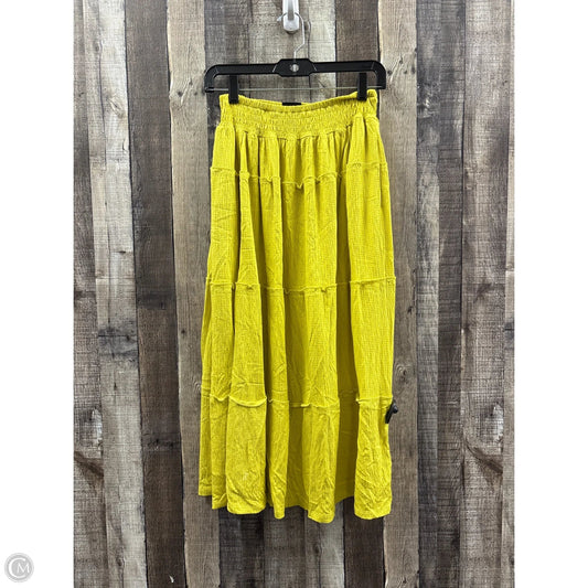 Skirt Midi By Scoop In Yellow, Size: S