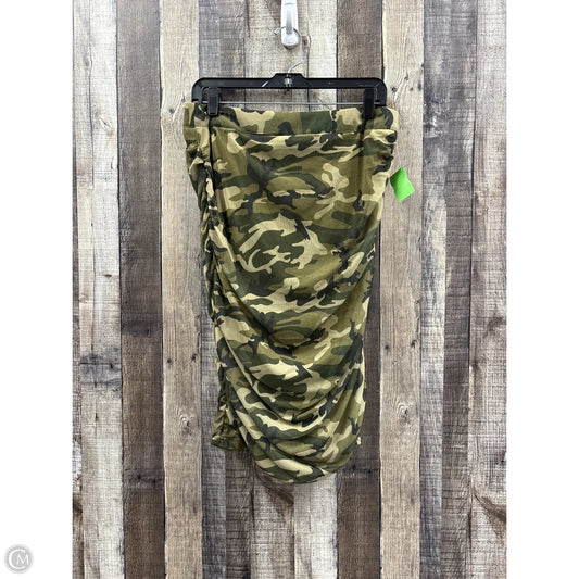 Skirt Midi By Ashley Stewart In Camouflage Print, Size: M