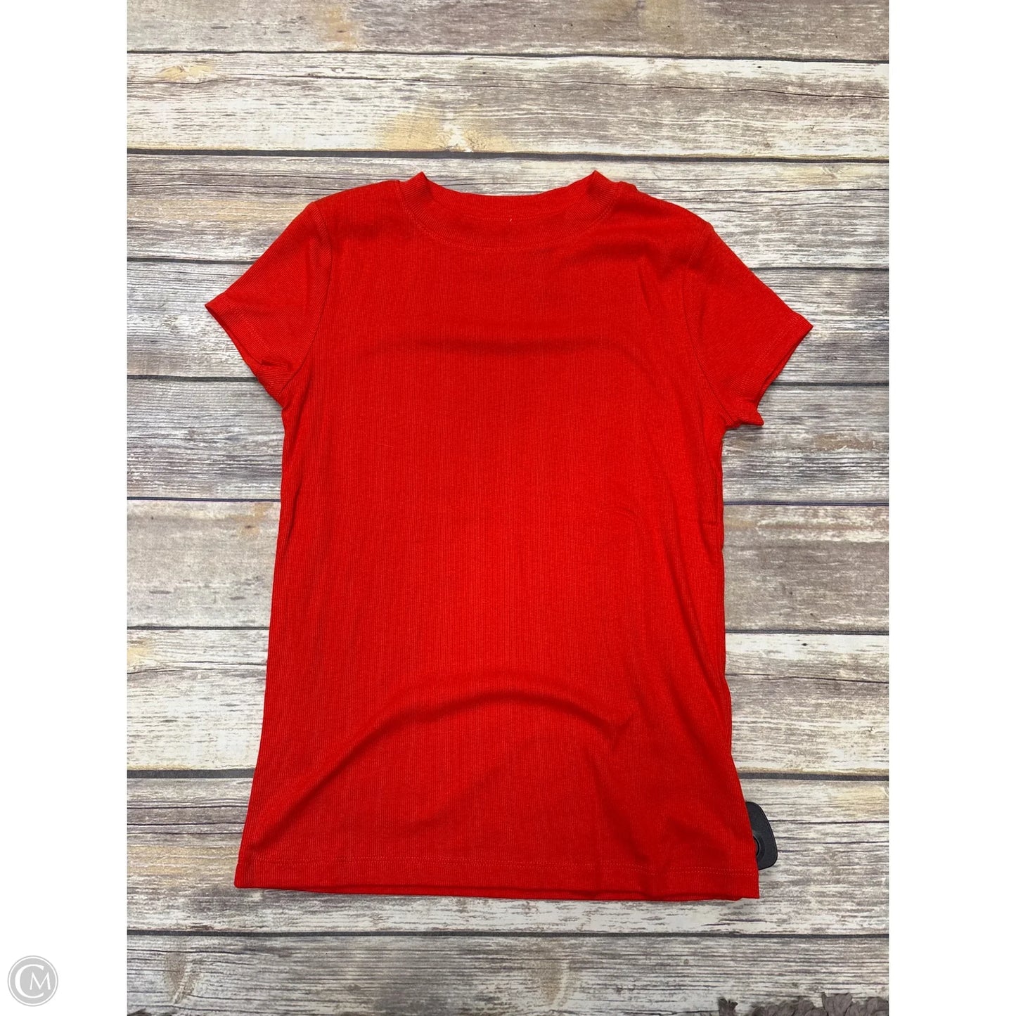 Top Short Sleeve Basic By A New Day In Orange, Size: M