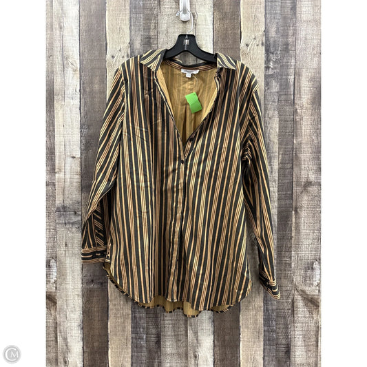 Top Long Sleeve By Chicos In Striped Pattern, Size: L