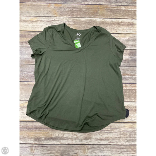 Top Short Sleeve Basic By So In Green, Size: Xl