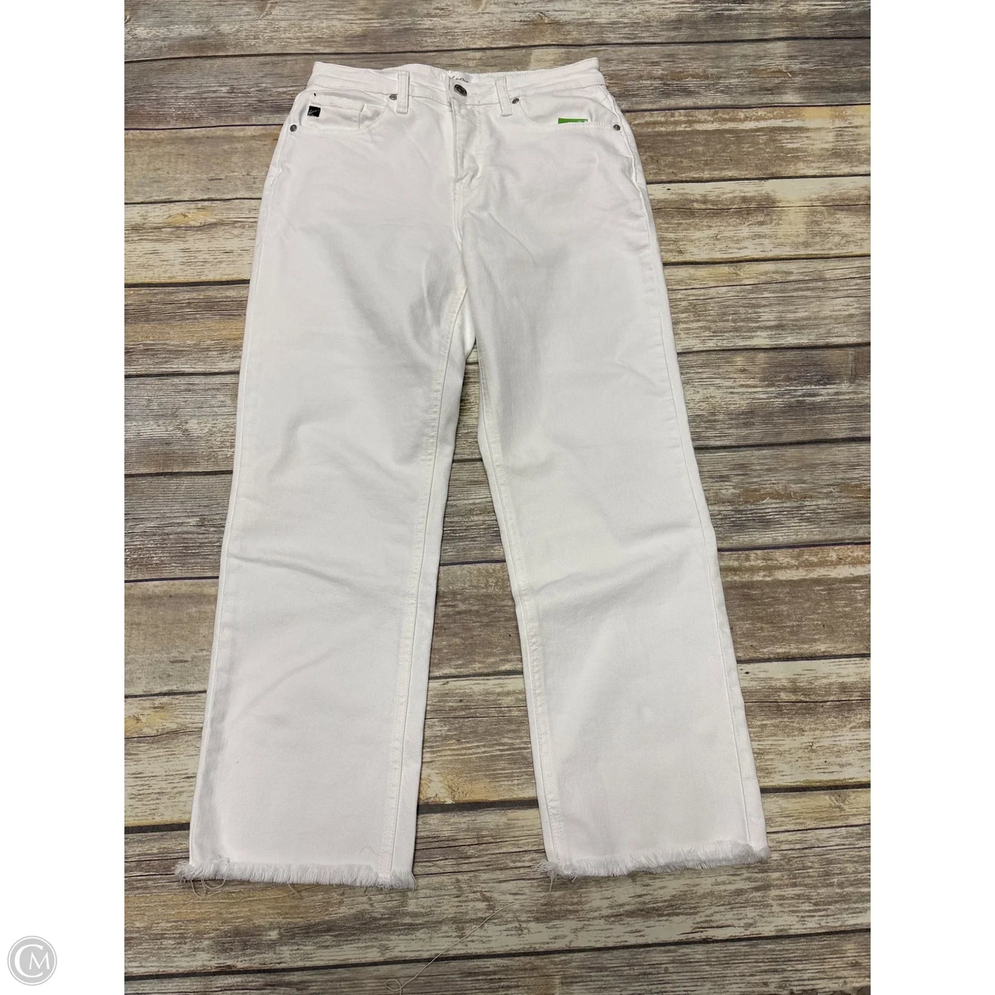 Jeans Straight By Kancan In White Denim, Size: 4