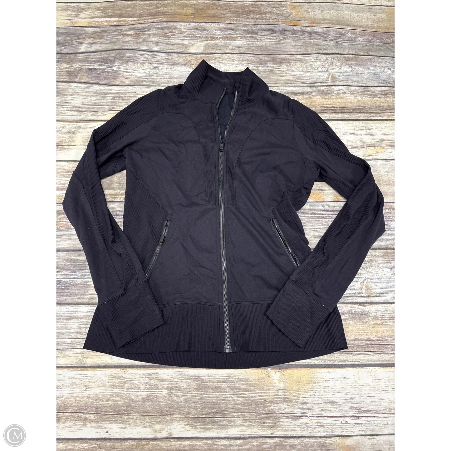 Athletic Jacket By Lululemon In Black, Size: 10