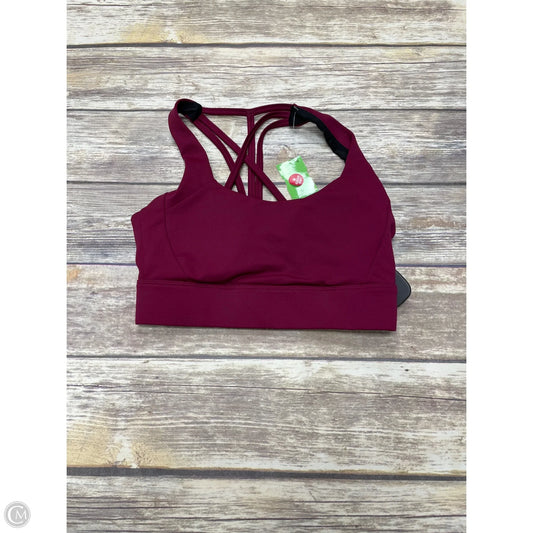 Athletic Bra By Zyia In Maroon, Size: S