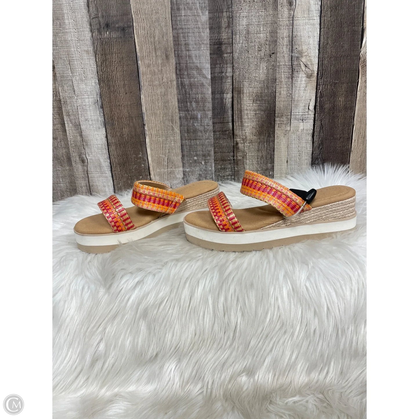Sandals Heels Wedge By Kelly And Katie In Orange, Size: 8