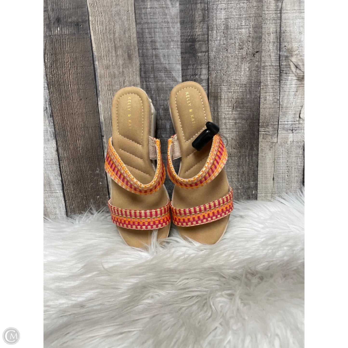Sandals Heels Wedge By Kelly And Katie In Orange, Size: 8