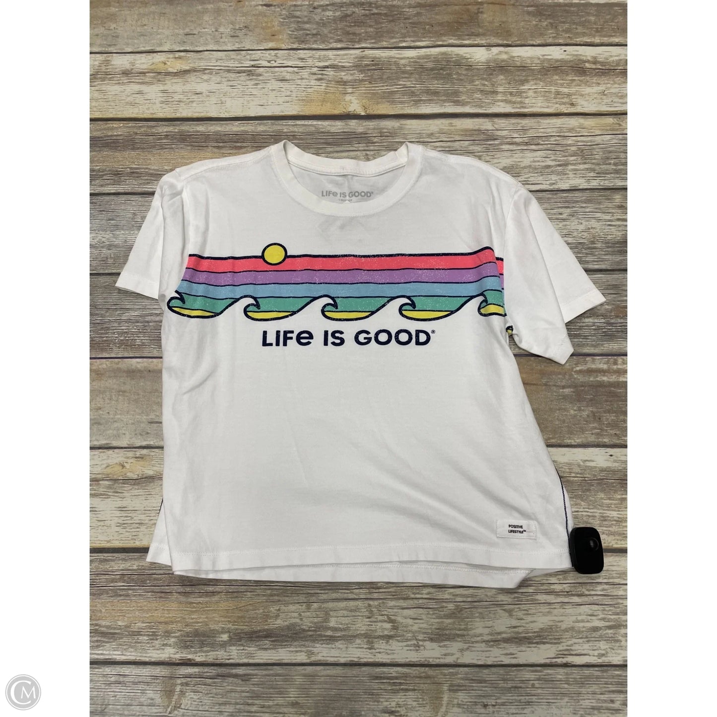 Top Short Sleeve Basic By Life Is Good In White, Size: S