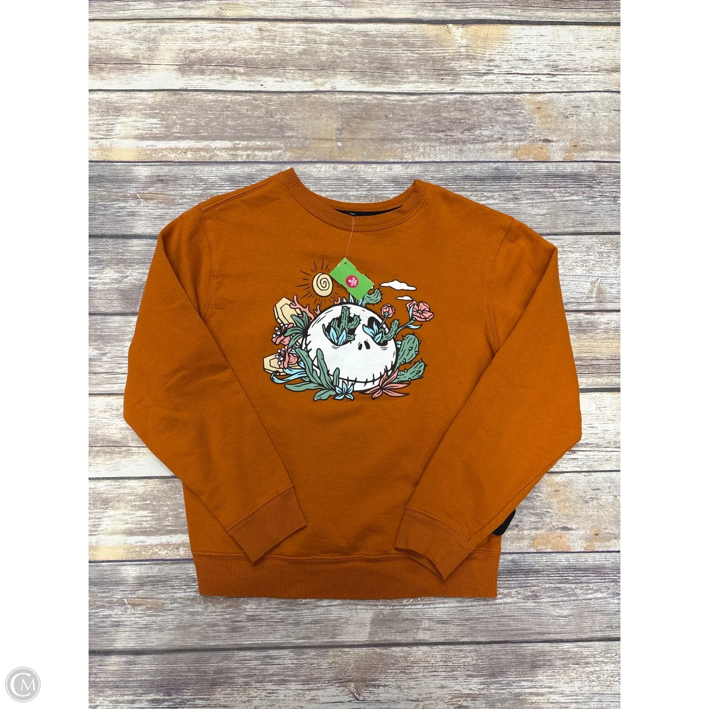 Sweatshirt Crewneck By Disney In Orange, Size: S