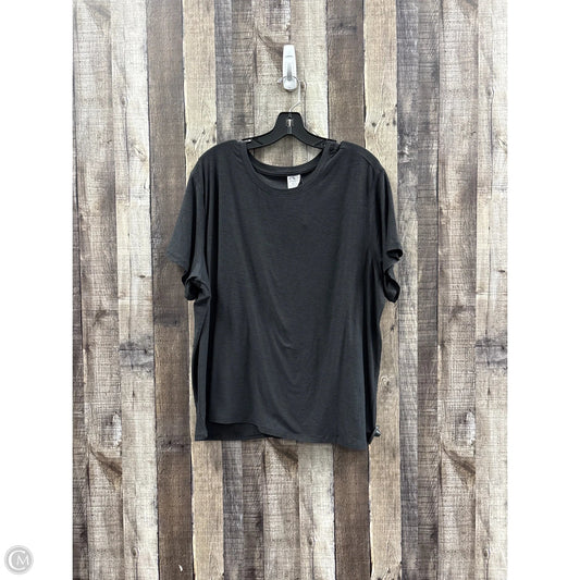 Athletic Top Short Sleeve By Athletic Works In Black, Size: 3x