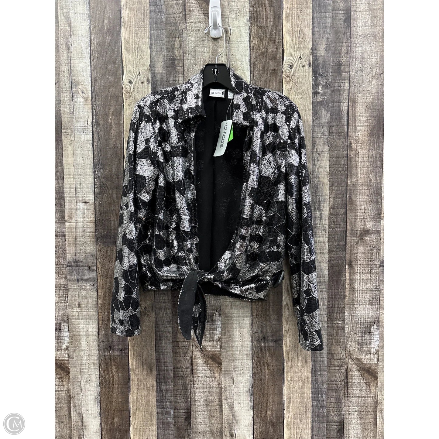 Cardigan By Chicos In Silver, Size: M