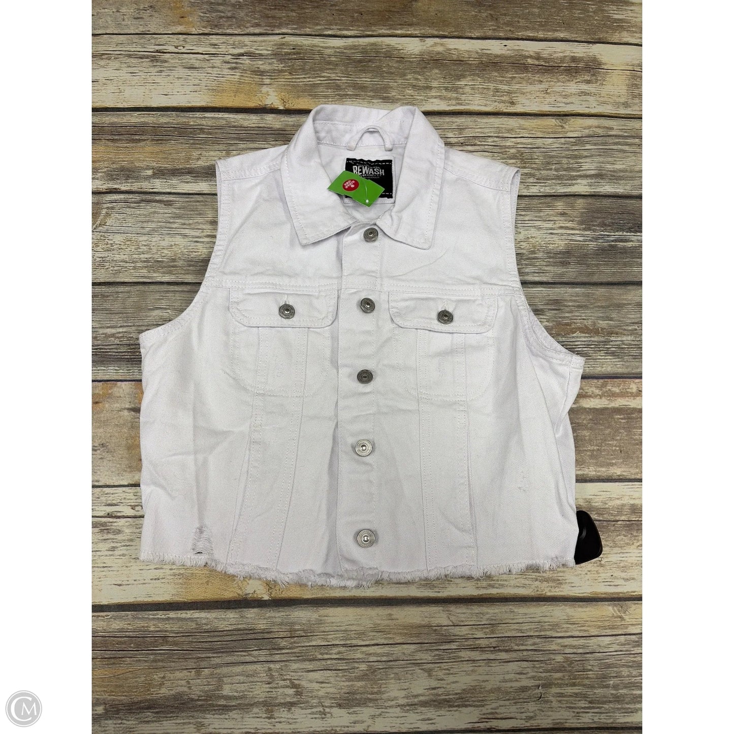 Vest Other By Rewash In White Denim, Size: L
