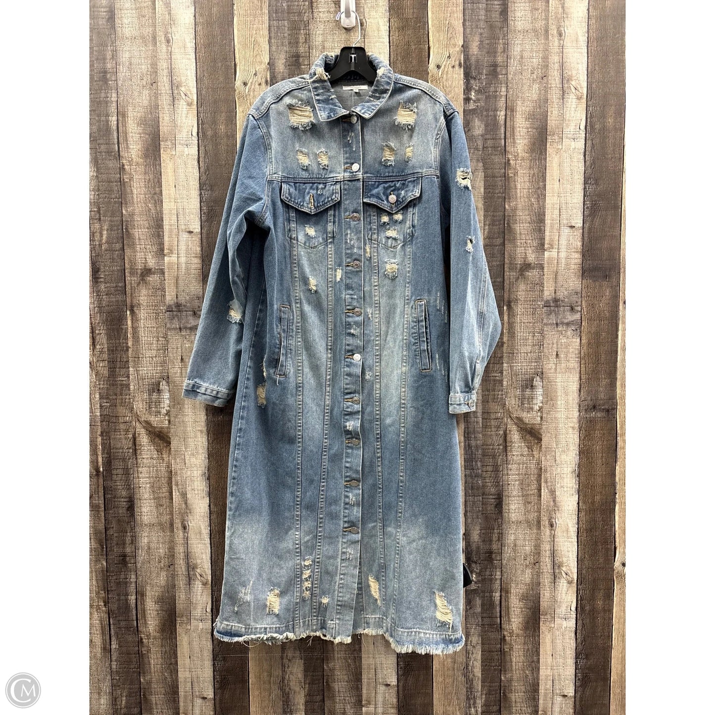Jacket Denim By Veveret In Blue Denim, Size: M