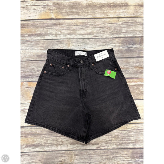 Shorts By Abercrombie And Fitch In Black Denim, Size: 0