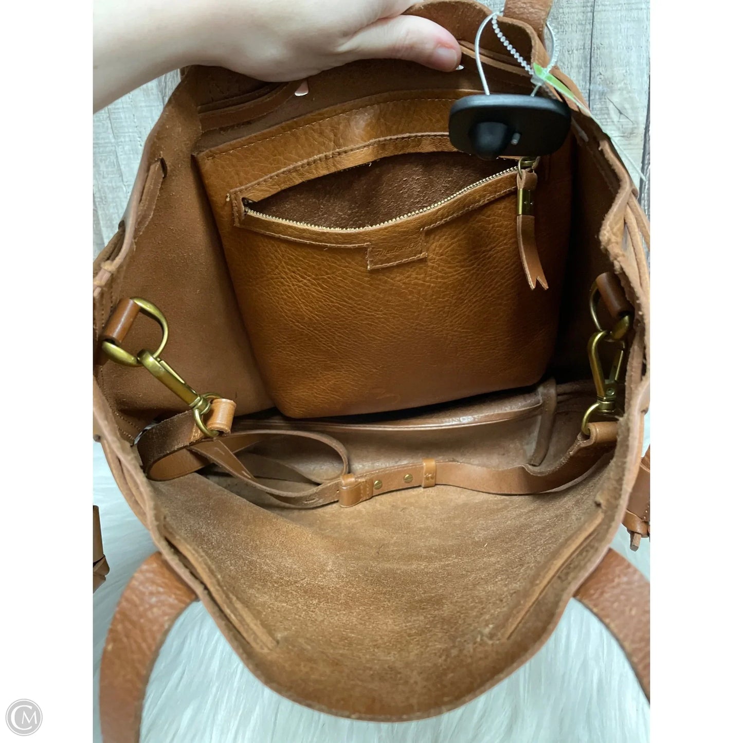 Tote Leather By Madewell, Size: Large