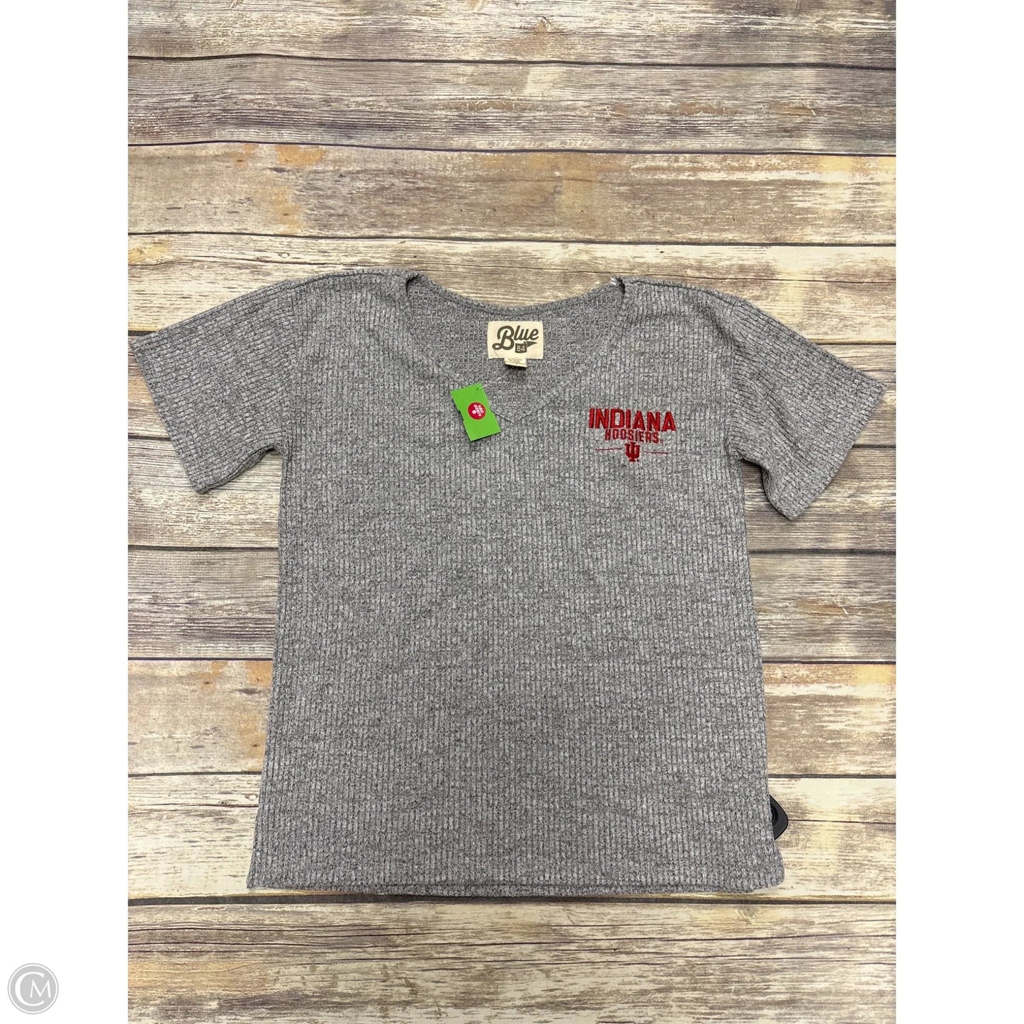 Athletic Top Short Sleeve By Blue 84 In Grey, Size: S