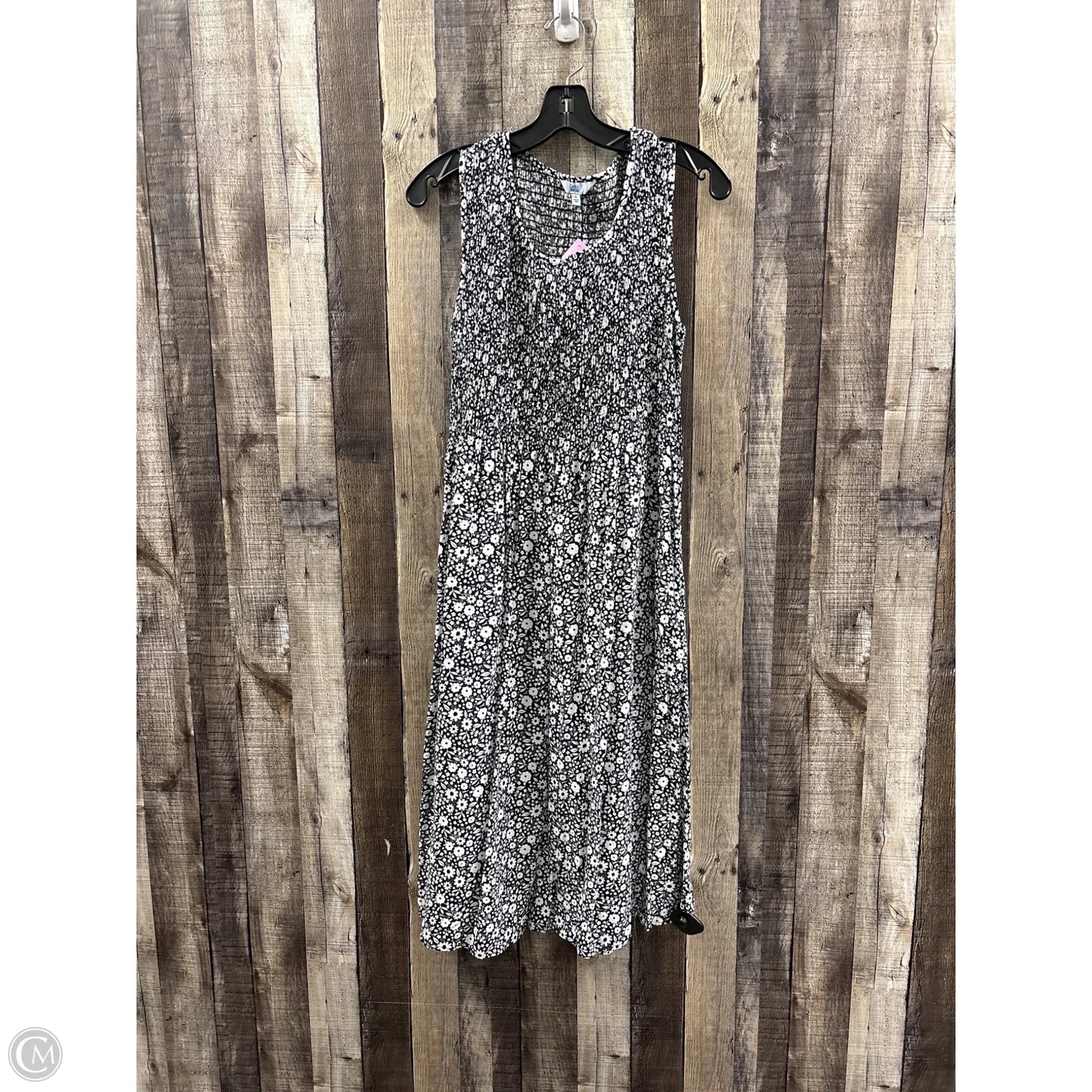 Dress Casual Midi By Croft And Barrow In Black & White, Size: M