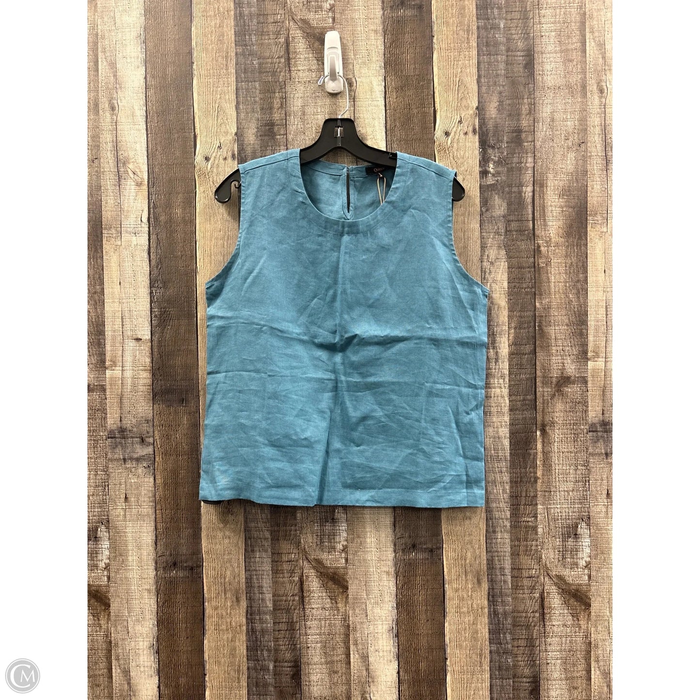 Top Sleeveless By Quince In Teal, Size: M