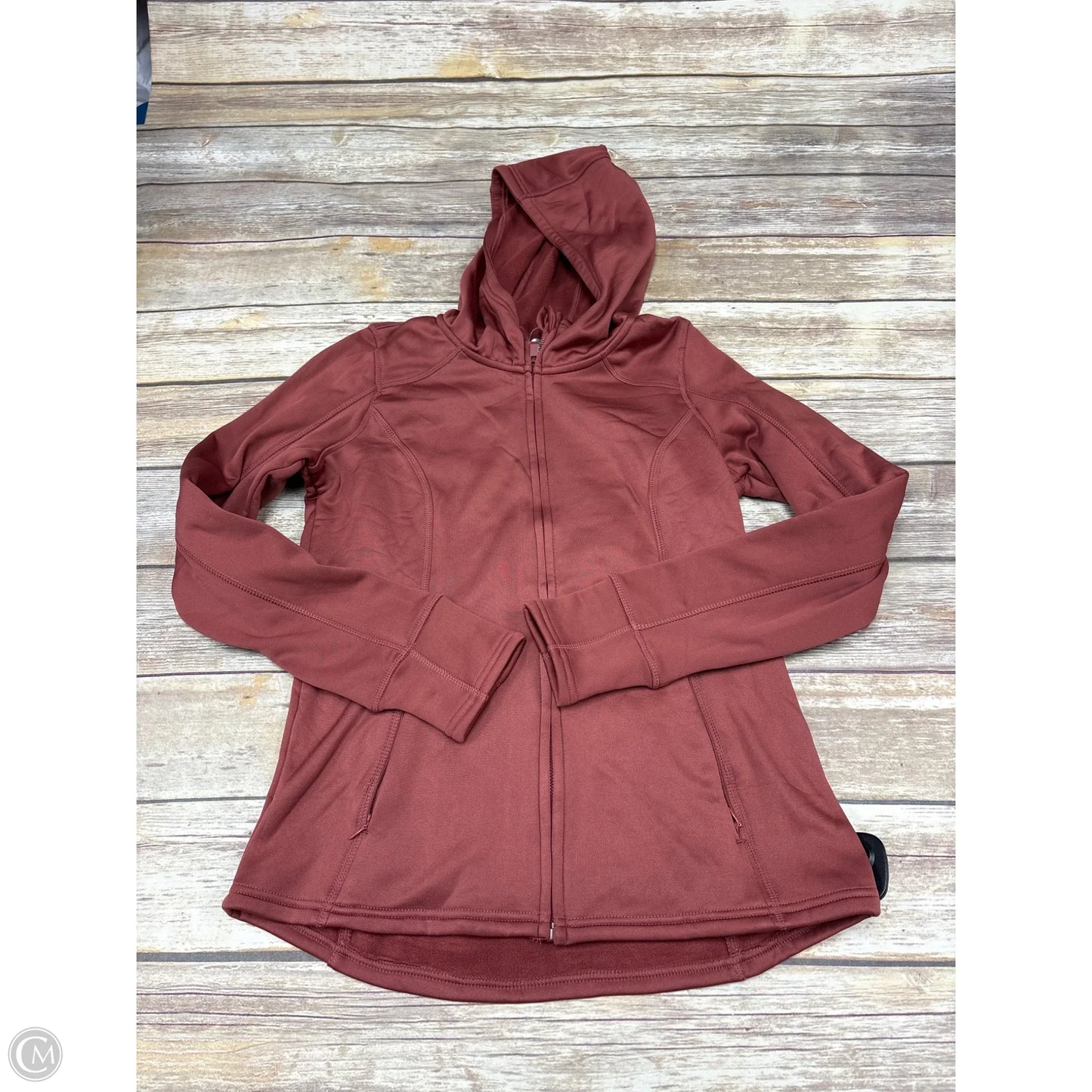 Athletic Jacket By 90 Degrees By Reflex In Brown, Size: M