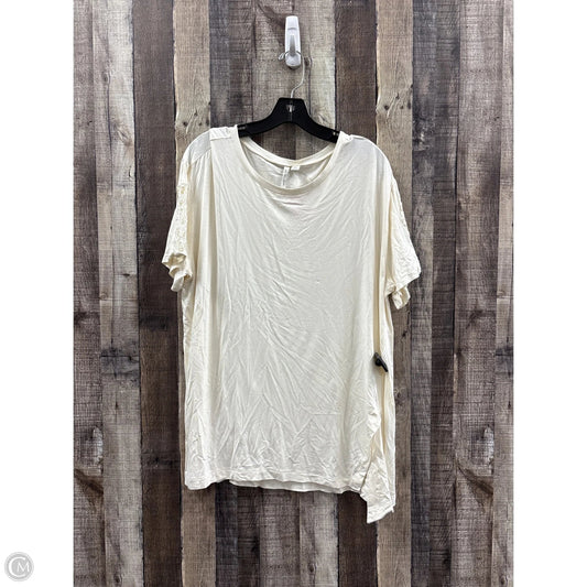 Top Short Sleeve By Cato In Cream, Size: Xl