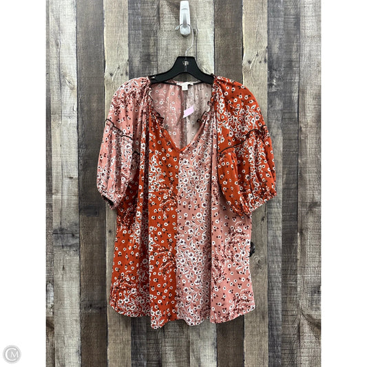 Top Short Sleeve By Cato In Multi-colored, Size: Xl