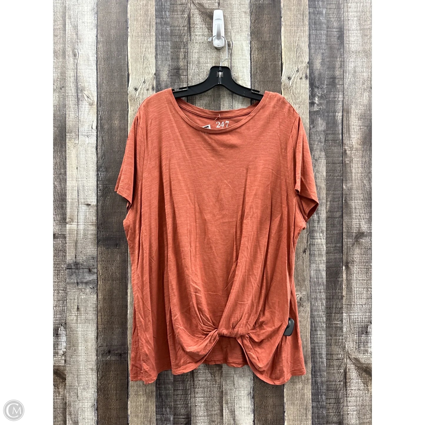 Top Short Sleeve By Maurices In Orange, Size: 2x
